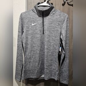 Nike Gray Quarter-Zip Pullover NWT BLACK & WHITE